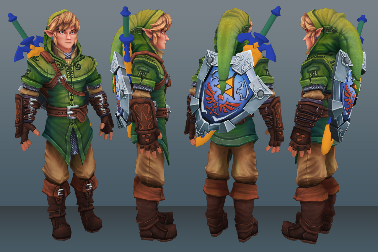 LOW POLY LINK - The Legend of Zelda  Have you ever wondered how many  polygons Link has? Let's take a look at how many polygons each in game model  of Link